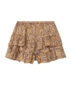 Isabel Marant Étoile Jocadia Ruffled Shorts In Brown