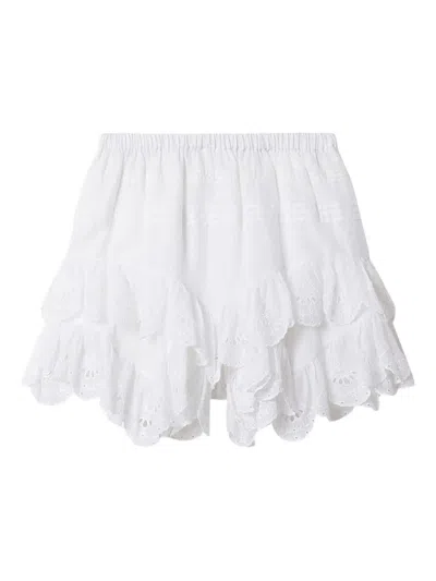 Isabel Marant Étoile Jocadia Ruffled Shorts In White