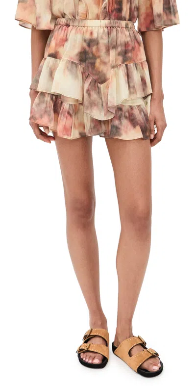 Isabel Marant Étoile Jocadia Ruffled Mini Skirt In Neutral