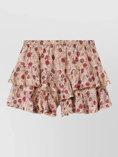 Isabel Marant Étoile Jocadia Skirt Floral Pattern Cotton Voile Ruffles
