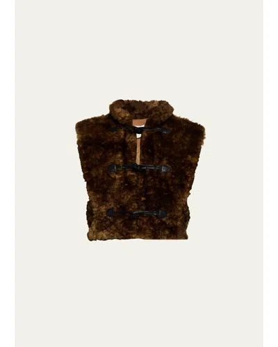 Isabel Marant Étoile Jocya Plush Vest In Brown