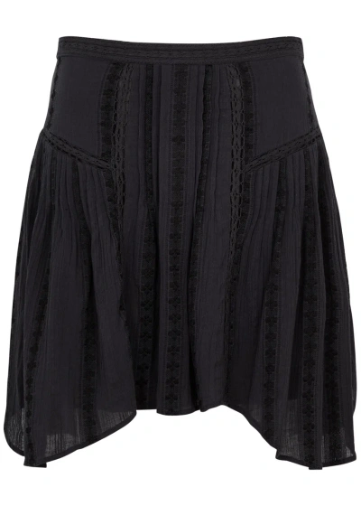 Isabel Marant Étoile Jorena Jacquard Cotton-blend Mini Skirt In Black
