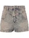 Isabel Marant Étoile Stonewash Denim Shorts In Pink