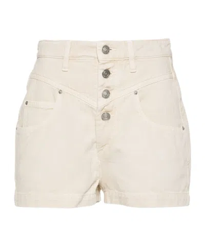 Isabel Marant Étoile Jovany High-rise Twill Shorts In Beige