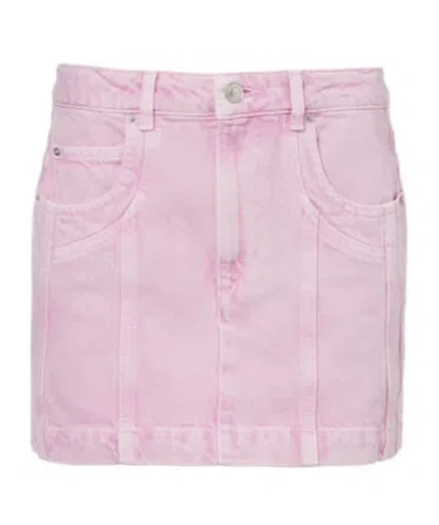 Isabel Marant Étoile Juana Denim Minskirt In Purple