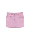 Isabel Marant Étoile Juana Paneled Denim Mini Skirt In Pink