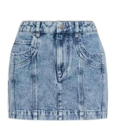 Isabel Marant Étoile Juana Five-pocket Denim Mini Skirt In Blue