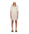 Isabel Marant Étoile Fauve Crocheted Knit Mini Dress In White
