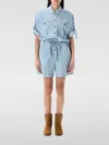 Isabel Marant Étoile Vally Light Blue Tracksuit With Chest Pockets And Elastic Waist With Drawstring In Cotton Woman In Hellblau