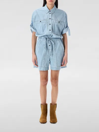 ISABEL MARANT ÉTOILE JUMPSUITS ISABEL MARANT ETOILE WOMAN COLOR GNAWED BLUE,G74527011
