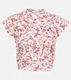 Isabel Marant Étoile Isabel Marant Etoile Printed Stretch Viscose Juvia Top In Ecru