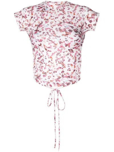 Isabel Marant Étoile Juvia Printed Stretch Jersey Top In White