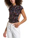Isabel Marant Juvia Printed Crop Top In Black