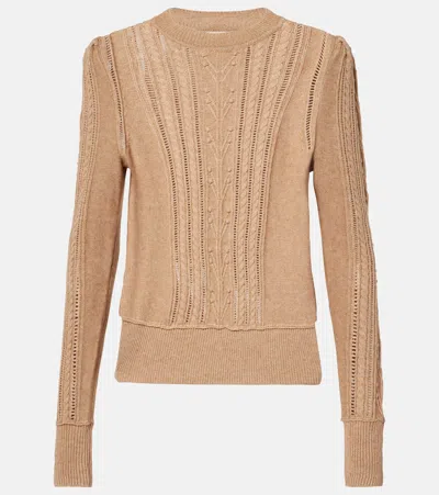 Isabel Marant Étoile Kalyn Cotton And Wool Sweater In Beige