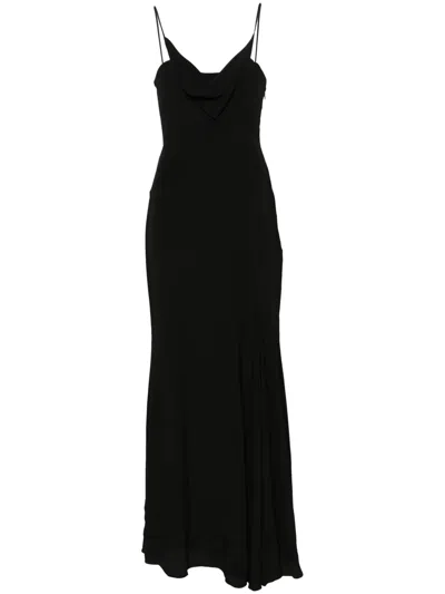 Isabel Marant Étoile Kapri Cowl-neck Crepe Maxi Dress In Schwarz