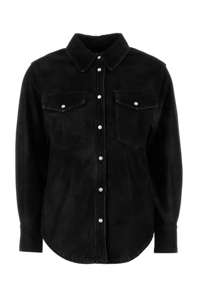 Isabel Marant Étoile Isabel Marant Etoile Karima Faux Leather Shirt For Women In Black