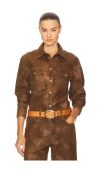 Isabel Marant Étoile Karima Button Up Top In Brown