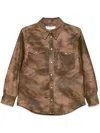 Isabel Marant Étoile Karima Faux Leather Snap-up Shirt In Brown