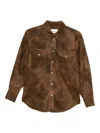 Isabel Marant Étoile Isabel Marant Etoile Karima Faux Leather Shirt In Brown