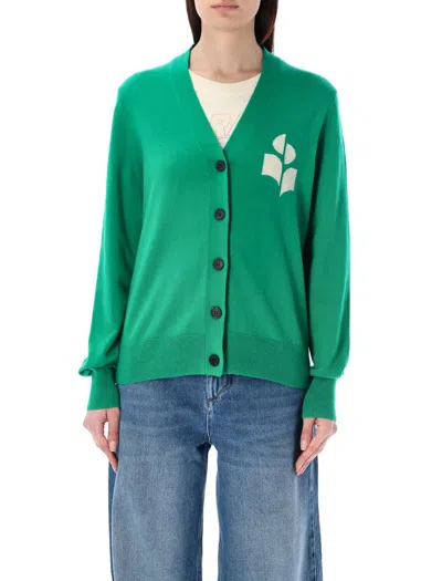 Isabel Marant Étoile Karin Cardigan In Emerald