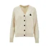 Isabel Marant Étoile Isabel Marant Etoile Melange Cream Cotton Blend Karina Cardigan In Grey