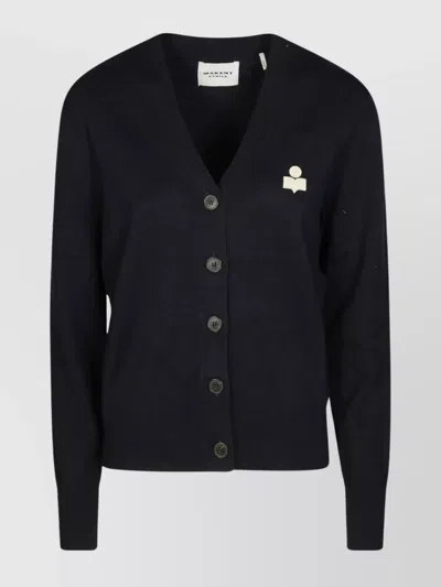 Isabel Marant Étoile Karina-gz Knitwear With Ribbed Cuffs And Hem In Blue