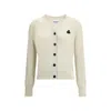Isabel Marant Étoile Isabel Marant Etoile Melange Cream Cotton Blend Mona Cardigan In White