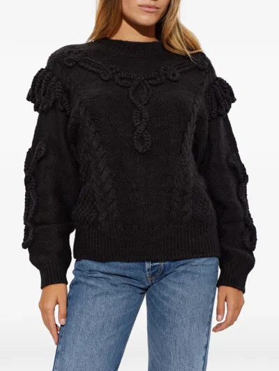 Isabel Marant Étoile Katria Cable-knit Sweater In Black