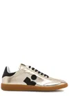 Isabel Marant Étoile Kaycee Metallic Leather Sneakers In Gold