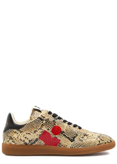 Isabel Marant Étoile Kaycee Snake-print Leather Sneakers