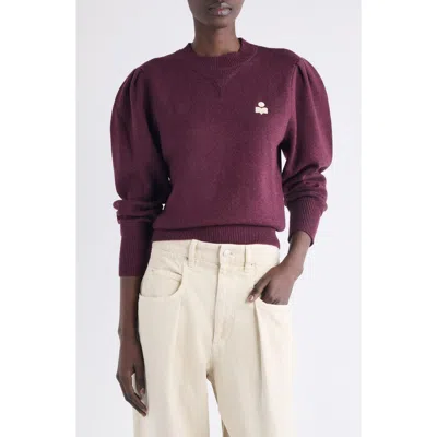 Isabel Marant Étoile Kelaya Balloon Sleeve Sweater In Burgundy