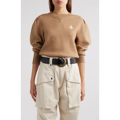 Isabel Marant Étoile Kelaya Balloon Sleeve Sweater In Camel