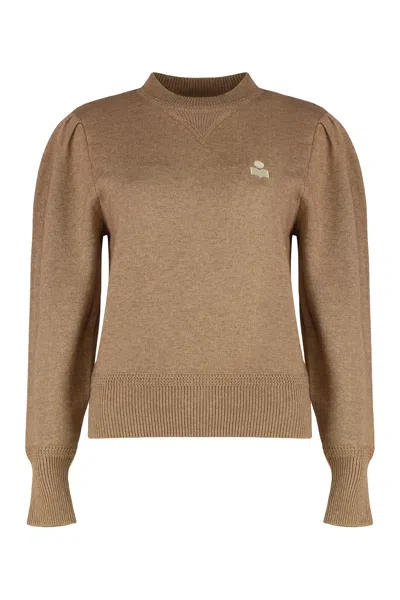 Isabel Marant Étoile Isabel Marant Etoile Kelaya Cotton-wool Blend Sweater In Brown