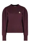 Isabel Marant Étoile Kelaya Cotton-wool Blend Sweater In Burgundy