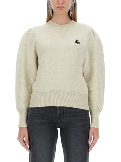 Isabel Marant Étoile Isabel Marant Etoile Melange Cream Cotton Blend Abelle Sweater In Neutral