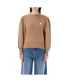 Isabel Marant Étoile Kelaya Logoembroidered Crewneck Jumper In Brown