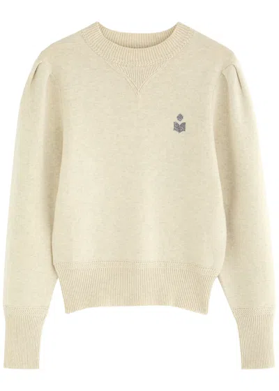 Isabel Marant Étoile Kelaya Logo Knitted Jumper In Light Grey