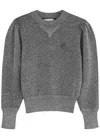 Isabel Marant Étoile Kelaya Logo Knitted Jumper In Silver