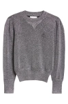 Isabel Marant Étoile Kelaya Logo Knitted Jumper In Silver