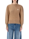 Isabel Marant Étoile Kelaya Logoembroidered Crewneck Jumper In Brown
