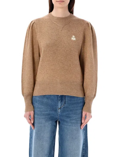 Isabel Marant Étoile Kelaya Logoembroidered Crewneck Jumper In Brown