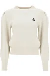 Isabel Marant Étoile Isabel Marant Etoile Melange Ivory Stretch Cotton Blend Kelaya Sweater In Beige
