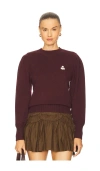 Isabel Marant Étoile Kelaya Cotton-wool Blend Sweater In Burgundy