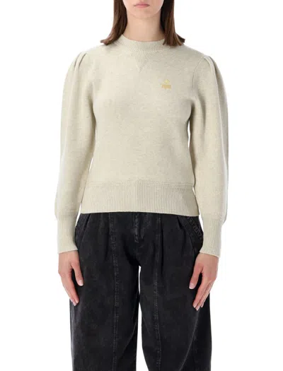 Isabel Marant Étoile Kelaya Wool-blend Puff-sleeve Sweater In Neutral