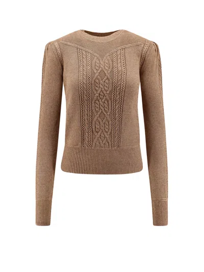 Isabel Marant Étoile Kelia Cotton And Wool Sweater In Brown