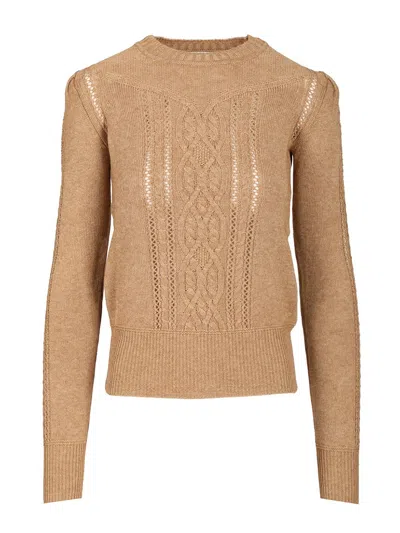 Isabel Marant Étoile Kelia Knitwear Beige In Brown