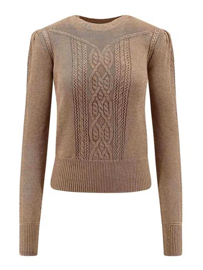Isabel Marant Étoile Kelia Shirt In Cotton And Wool In Brown