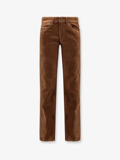 Isabel Marant Étoile Kelsie Leather-alternative Material Trousers In Brown