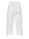 Isabel Marant Étoile Straight Trousers With Cargo And Back Pockets In Cream