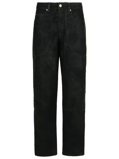 ISABEL MARANT ÉTOILE KELVINA BLACK FAUX LEATHER PANTS